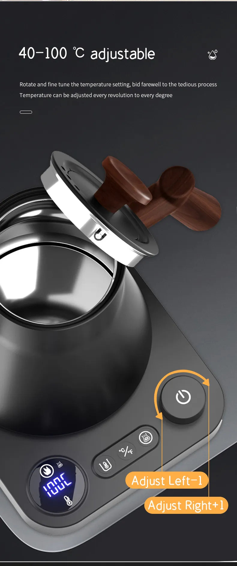 Steep & Pour Kettle — Temperature-Controlled Gooseneck for Tea & Pour-Over