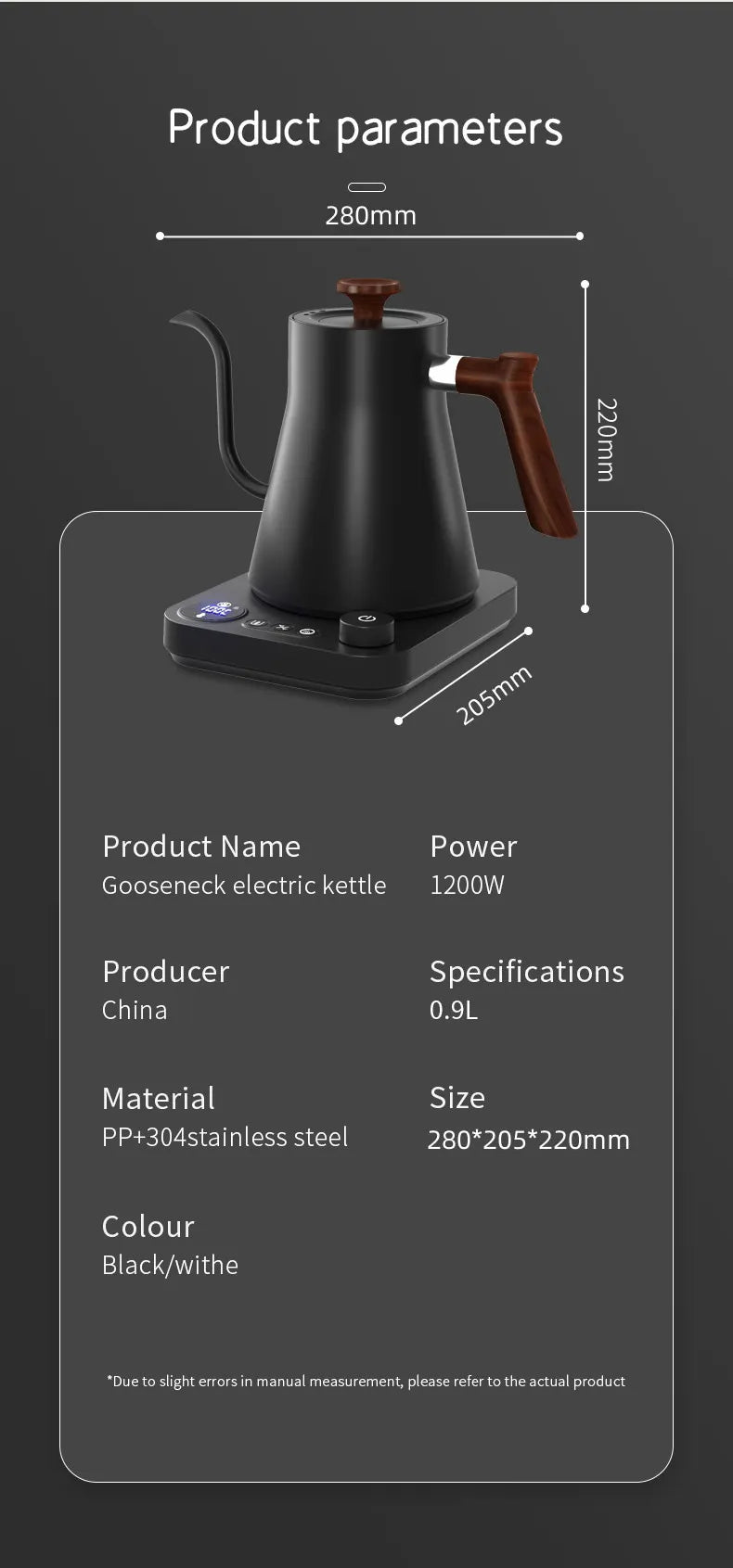 Steep & Pour Kettle — Temperature-Controlled Gooseneck for Tea & Pour-Over